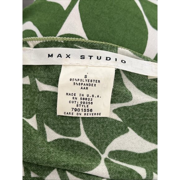 Max Studio True Wrap Dress Size Small Green Short Flutter Sleeve - Picture 7 of 7